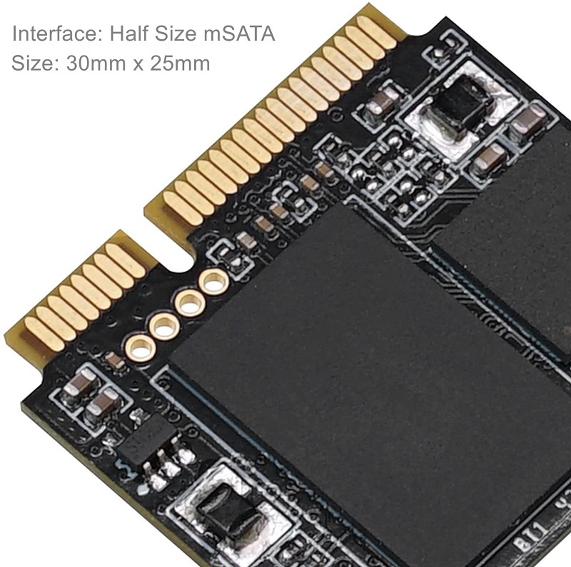 HADTK SSD 512GB Half Size mSATA Mini PCIe 3D NAND Flash Internal Solid ...